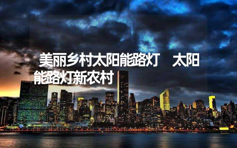 美丽乡村太阳能路灯 太阳能路灯新农村